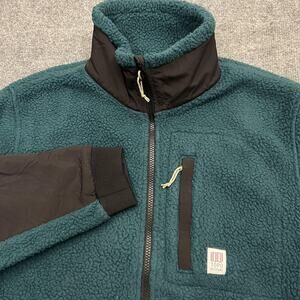 Topo Designs Pullover Jacket Mens Medium Fleece Polyester Outdoor Half Zip